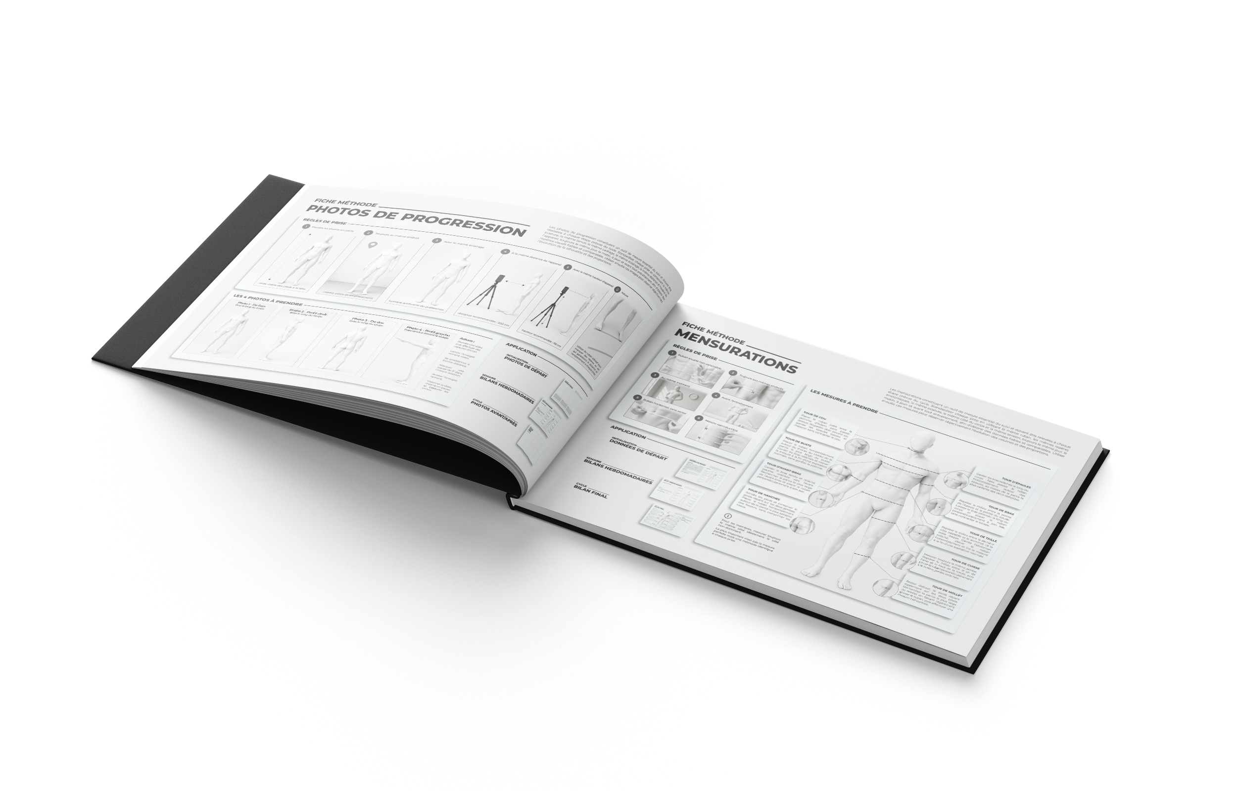 Fiches méthodes consacrées aux photos de progression et aux mensurations