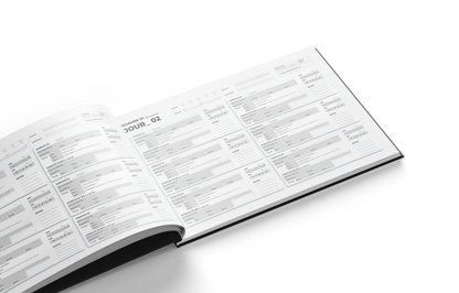 Double page de suivi quotidien du carnet de musculation PROTOCOLE 42